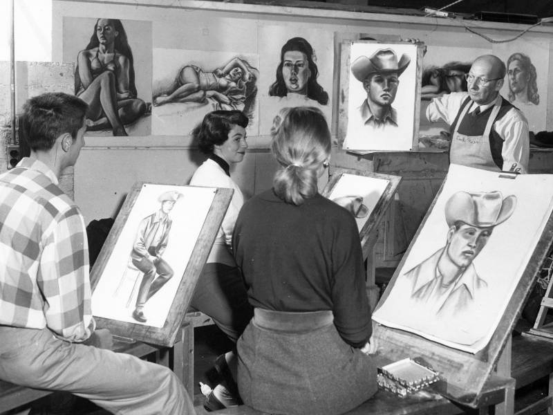 Doel Reed and students. Doel Reed and students.