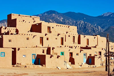 Pueblo style buildings