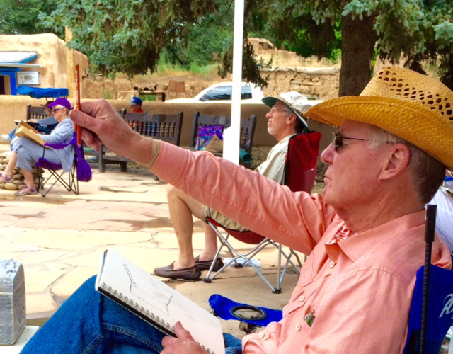 President Hargis participating in an activity at the Doel Reed Center