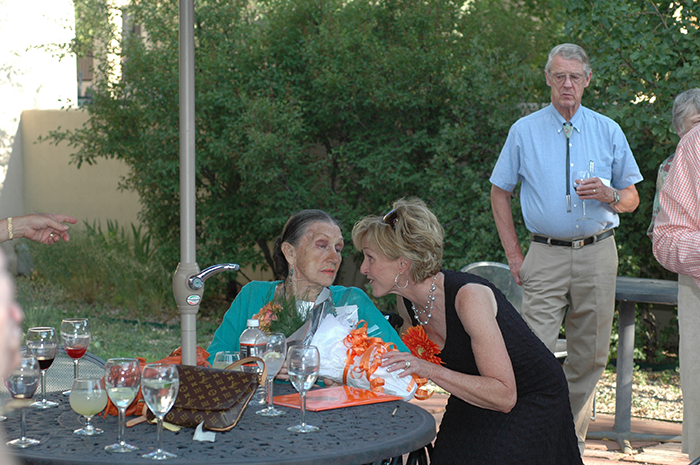 Ann Hargis speaking with Martha Reed