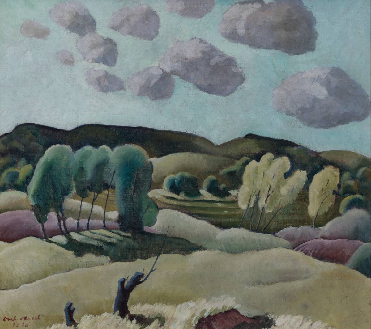 Doel Reed Painting - Black Bear Creek Country 