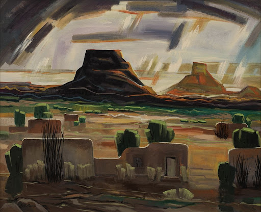 Painting of New Mexico landscape by Doel Reed