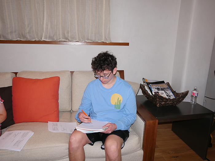 student studying inside at the Doel Reed Center