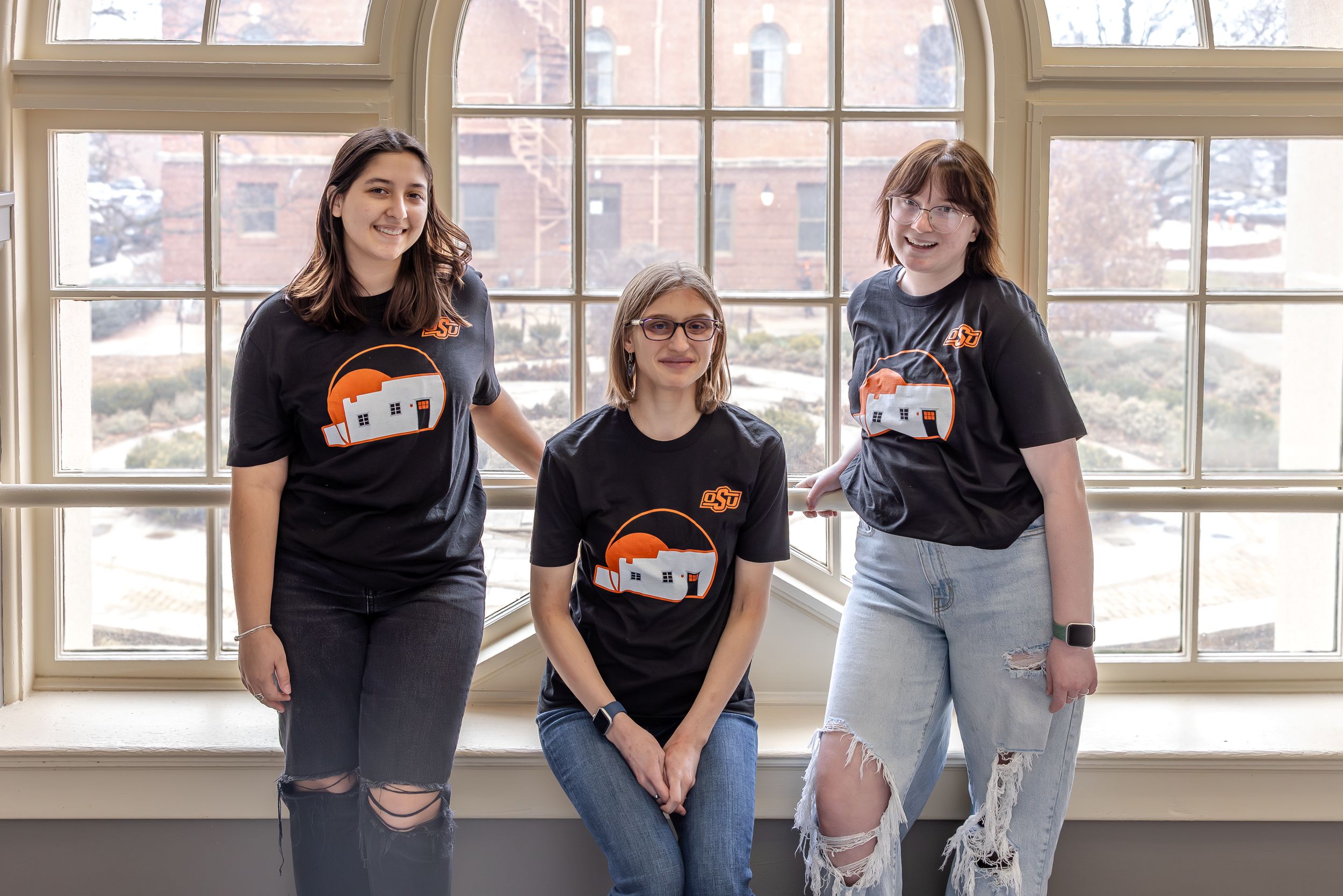 Winning tshirt design worn by students